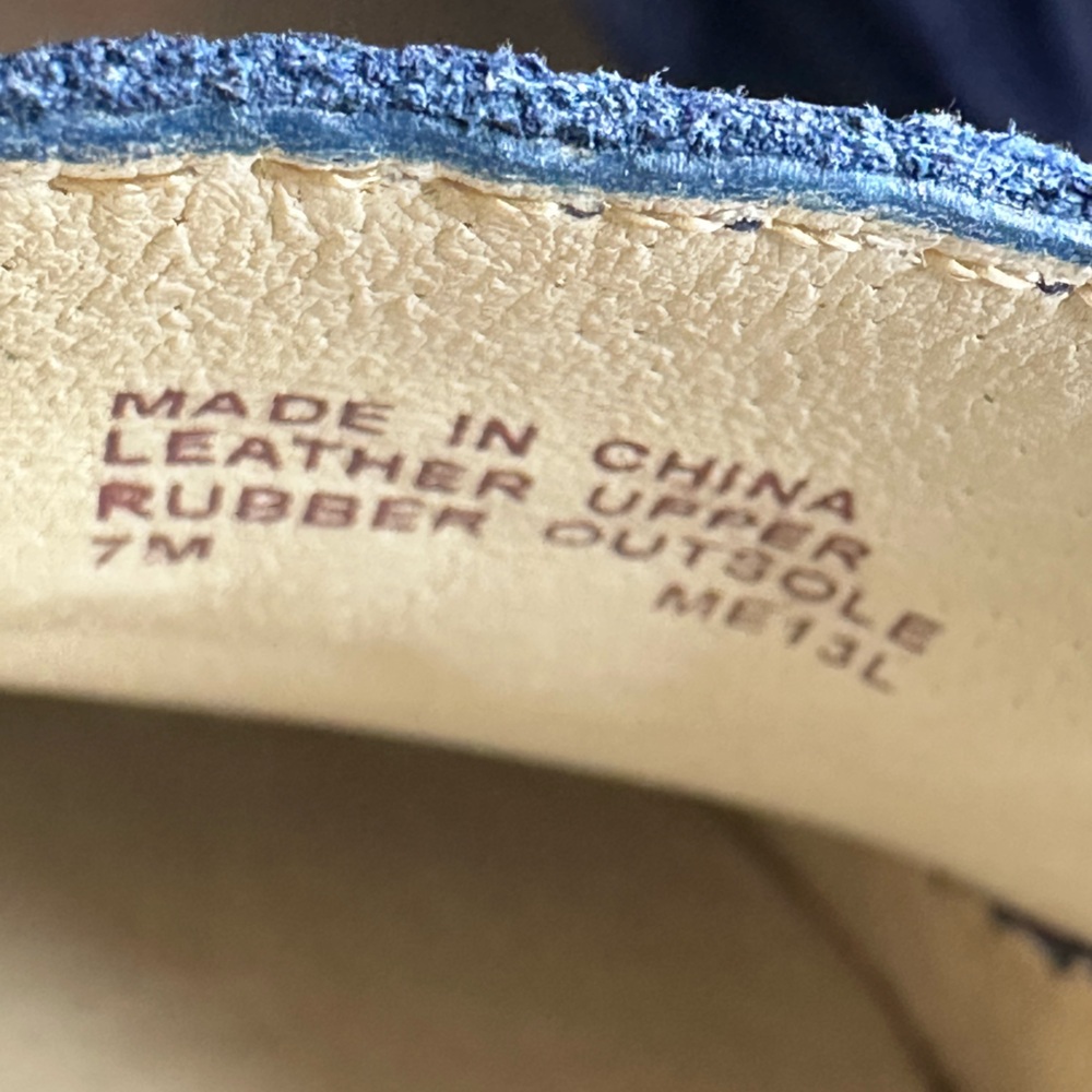 Michael Kors Amber Crinkled Patent Leather Moccasins Blue Women’s Size 7M NIB - Picture 13 of 16